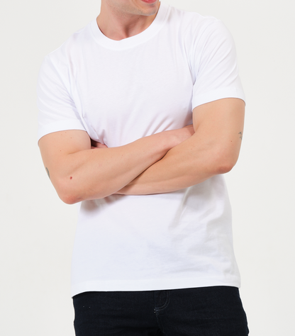 sade pamuklu regular fit beyaz tişört düz erkek kadın kolay 
basic  regular fit %100 cotton white tshirt 