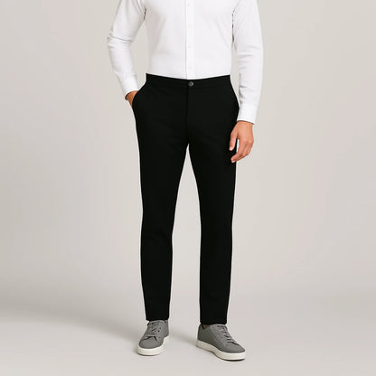 Erkek Esneyebilen Nefes Alan Kırışmaz Poliamid Kumaş Siyah Spor Pantolon