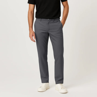 Erkek Esneyebilen Nefes Alan Kırışmaz Poliamid Kumaş Gri Pantolon