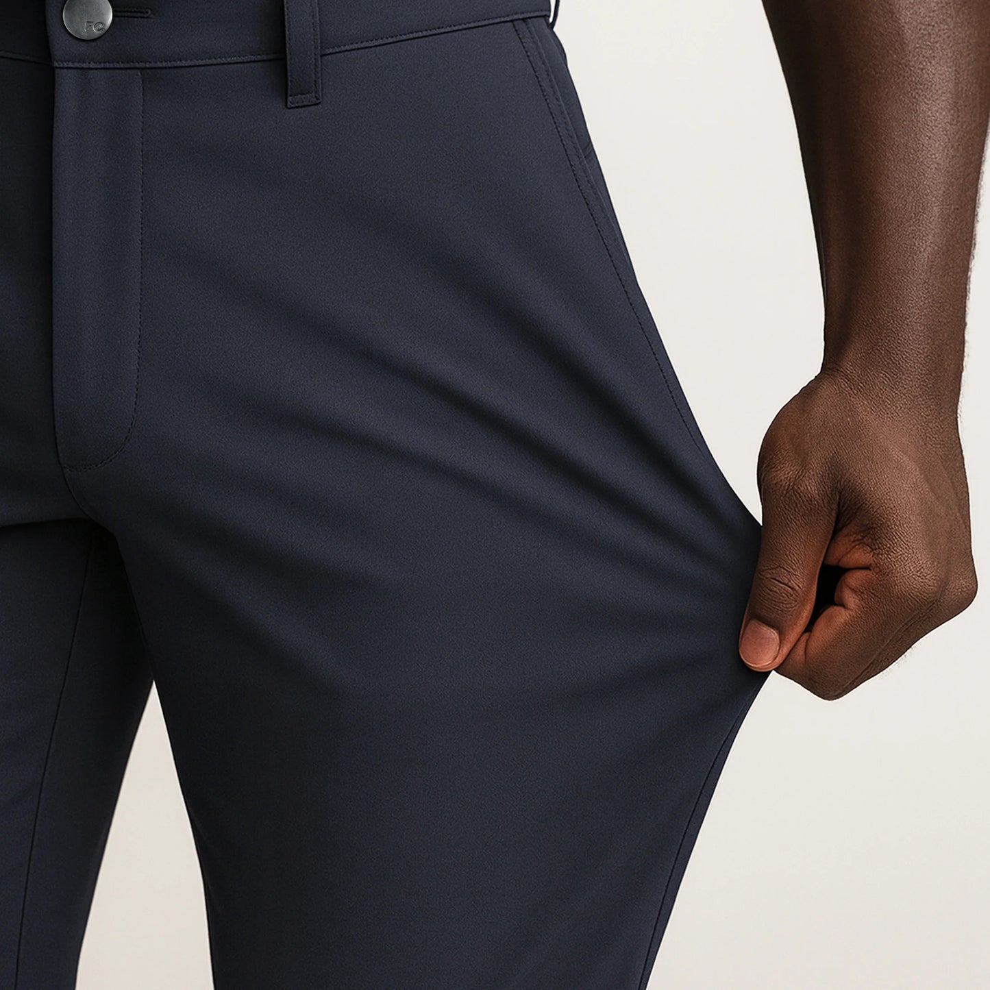 Erkek Esneyebilen Nefes Alan Kırışmaz Poliamid Kumaş Lacivert Spor Pantolon